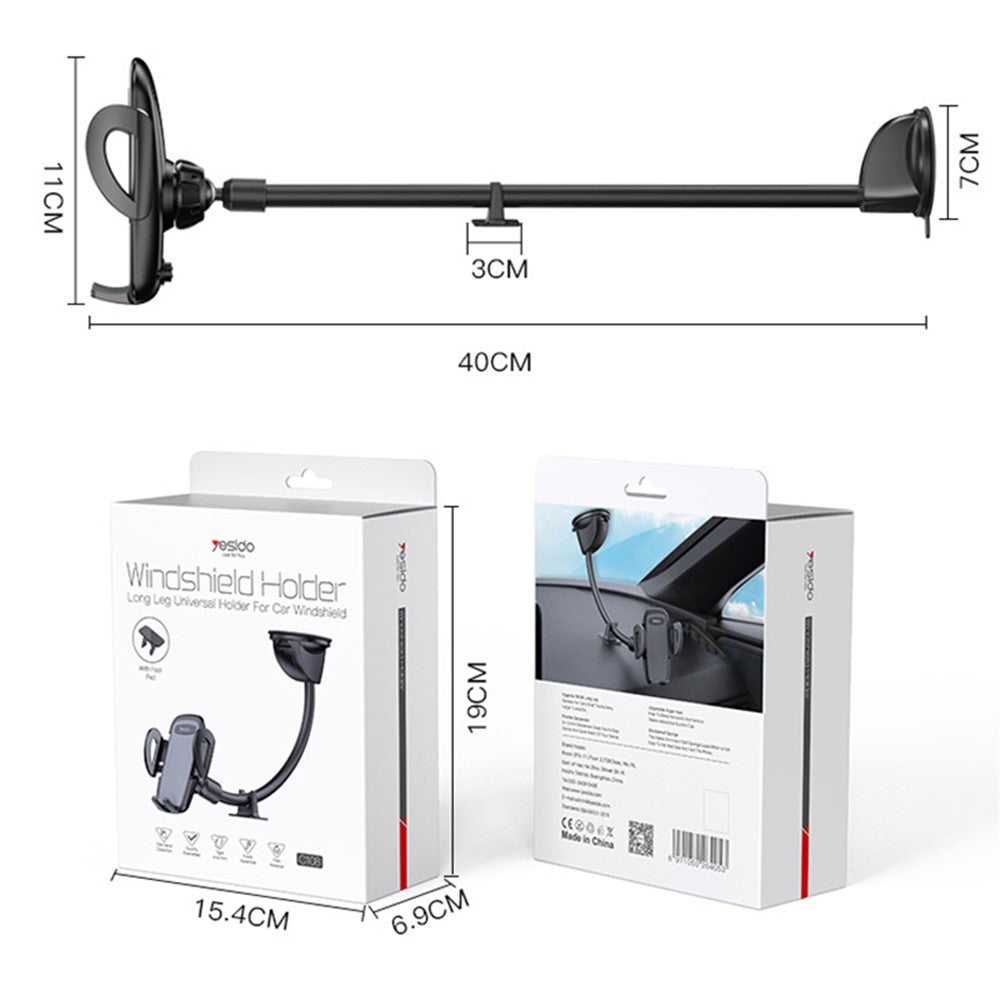 YESIDO C108 Windscreen Suction Car Phone Mount – image 15