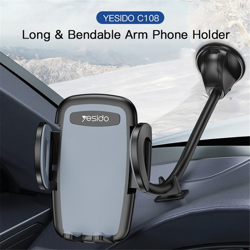 YESIDO C108 Windscreen Suction Car Phone Mount – image 3