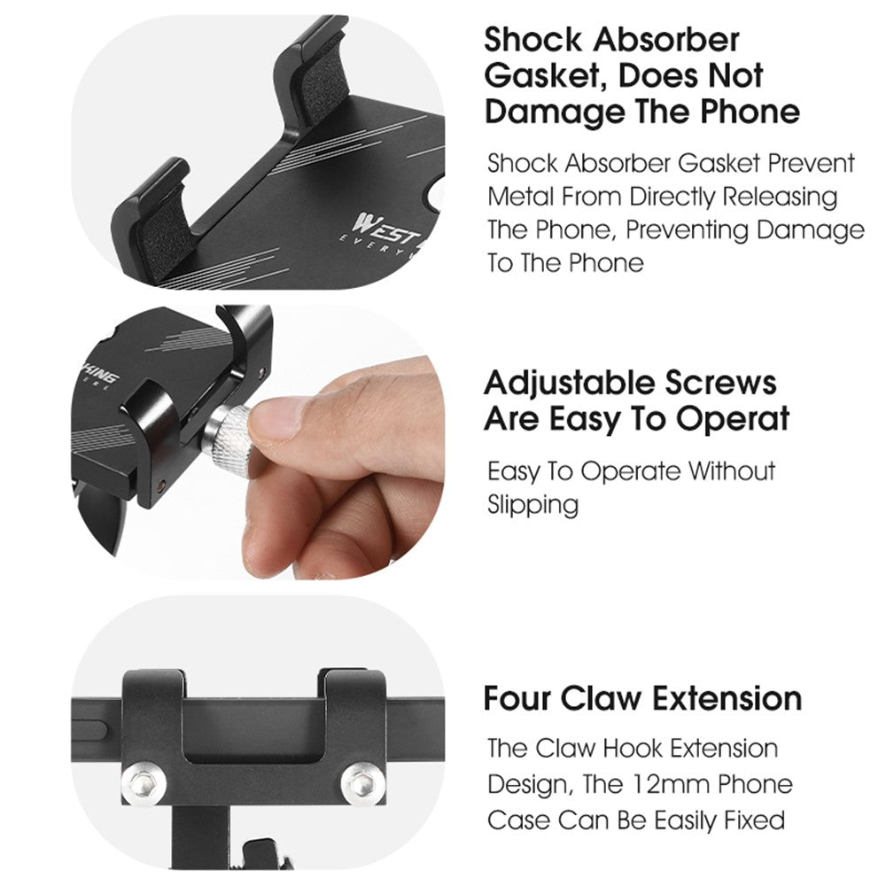 WEST BIKING Aluminum Alloy Bike Phone Mount – image 7