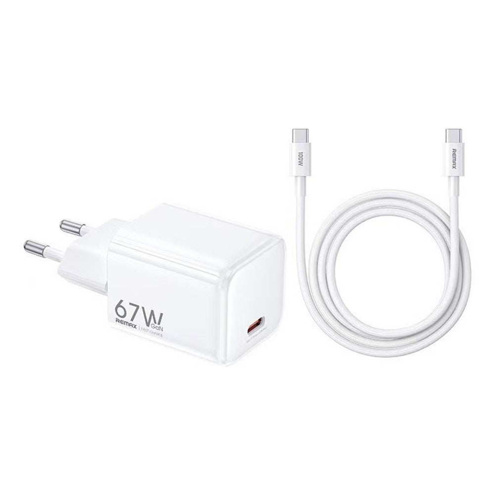REMAX CA-16 67W GaN Foldable Wall Charger with USB-C Cable