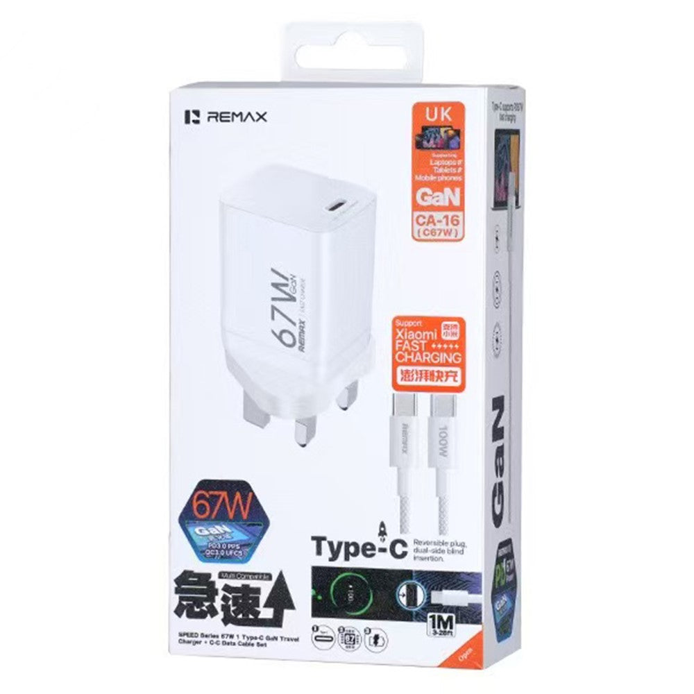 REMAX CA-16 67W GaN Foldable Wall Charger with USB-C – image 4