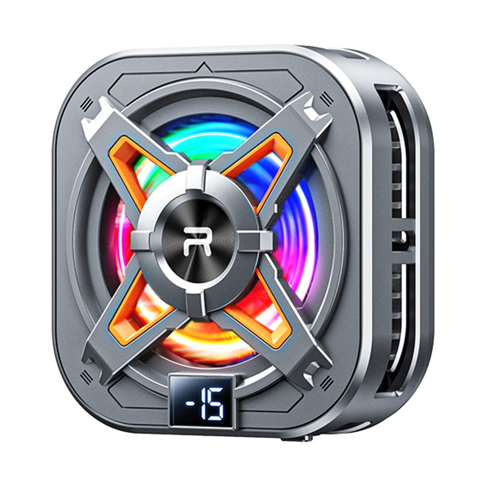 REMAX RT-F15 Magnetic Phone Cooling Fan – Digital Display, USB-C