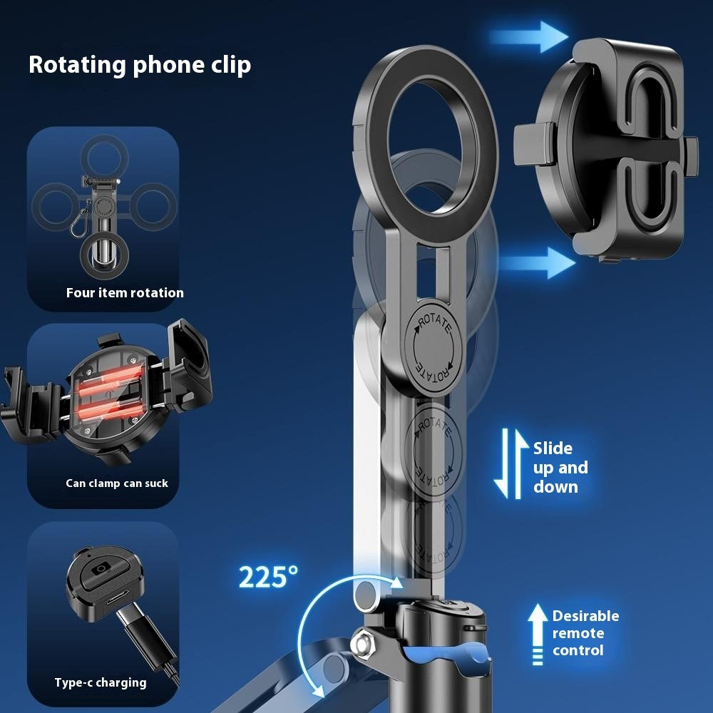 P15-C Magnetic Selfie Stick Tripod, RGB Light – image 4