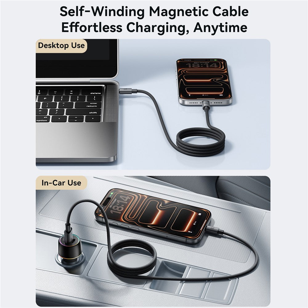 JOYROOM S-A65 Magnetic Self-Winding USB-C Cable – image 8