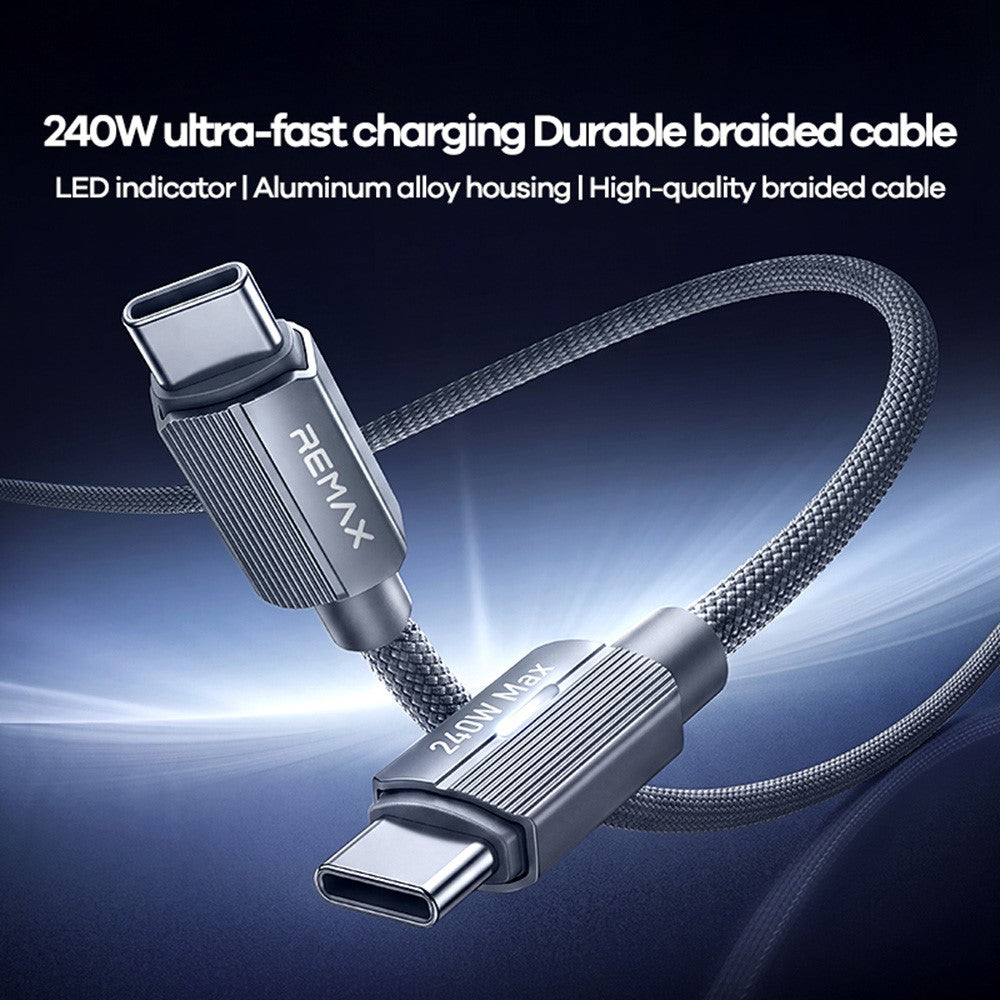 REMAX CB58 Braided USB-C to USB-C Cable – image 2