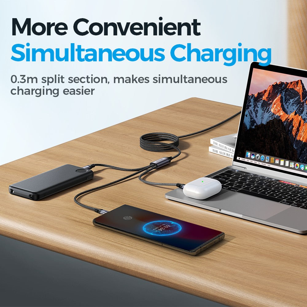 JOYROOM SA21-1T3 3-in-1 Braided Charging Cable – image 3