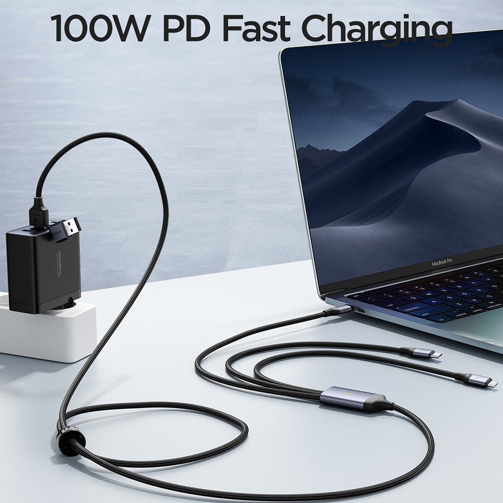JOYROOM SA21-2T3 3-in-1 Braided Charging Cable – image 2