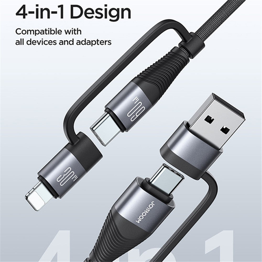 JOYROOM SA37-2T2 4-in-1 Fast Charging Cable for iPhone & USB-C – image 2