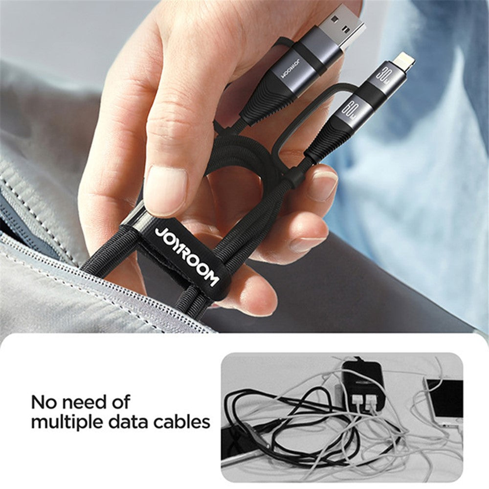 JOYROOM SA37-2T2 4-in-1 Fast Charging Cable for iPhone & USB-C – image 5