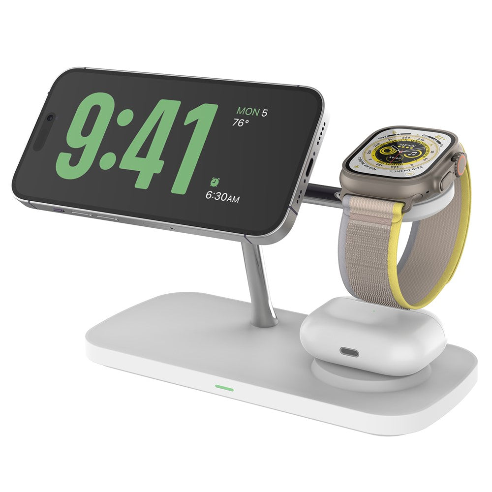 3-in-1 Qi2 Magnetic Wireless Charging Station – Phone, Earbuds & Watch