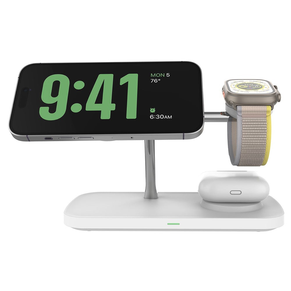 3-in-1 Qi2 Magnetic Wireless Charging Station – Phone, Earbuds & Watch