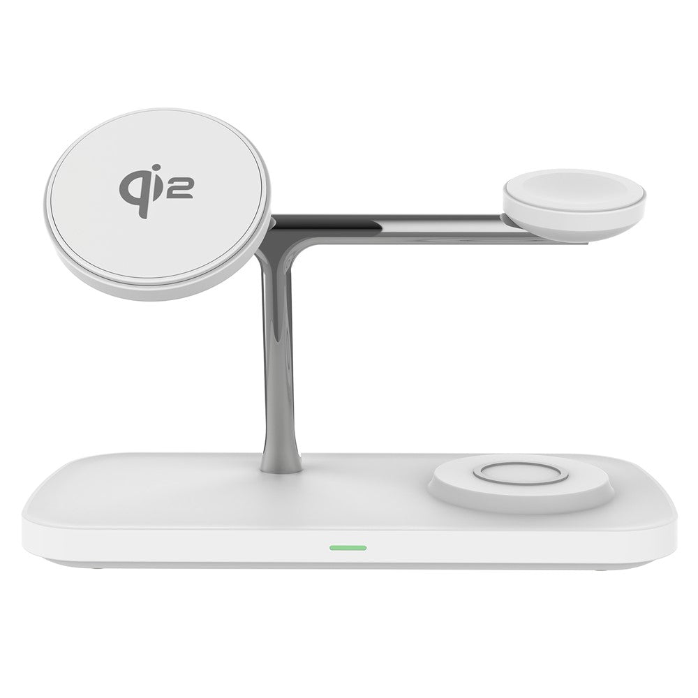 3-in-1 Qi2 Magnetic Wireless Charging Station – Phone, Earbuds & Watch