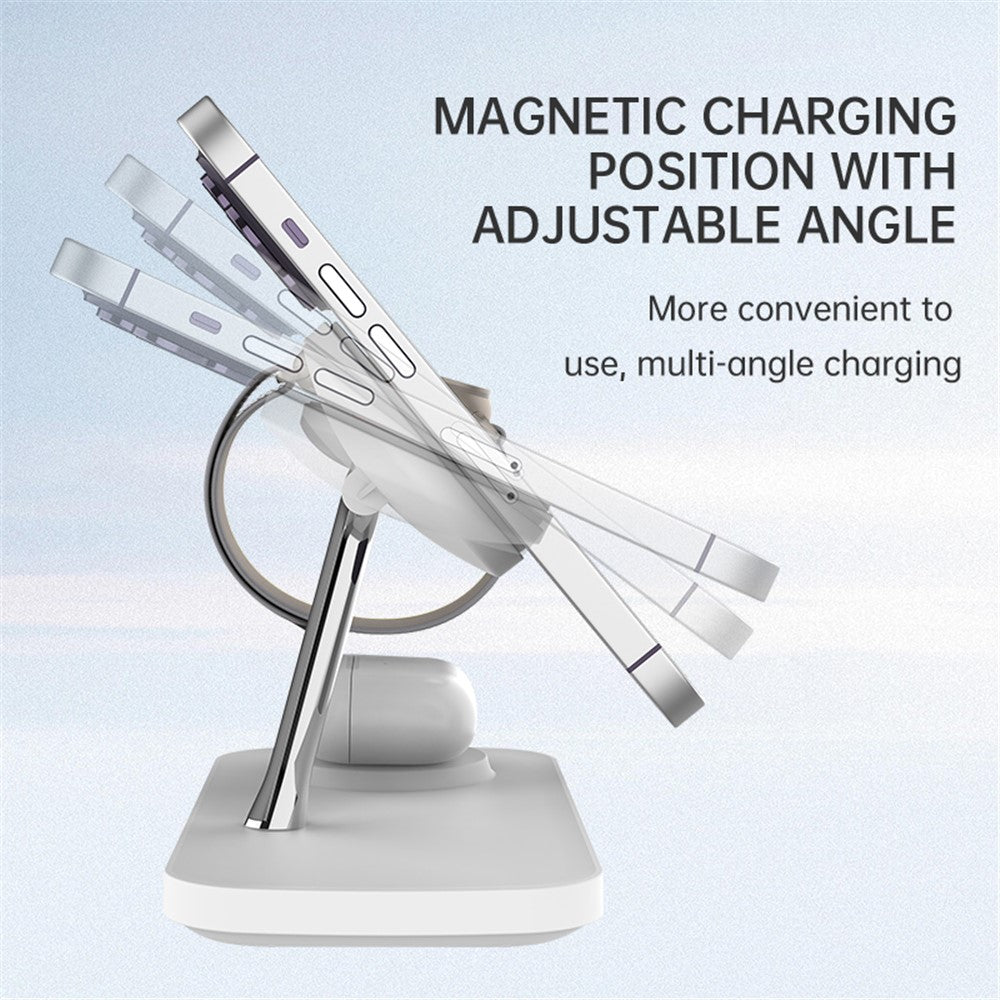 3-in-1 Qi2 Magnetic Wireless Charging Station – Phone, Earbuds & Watch