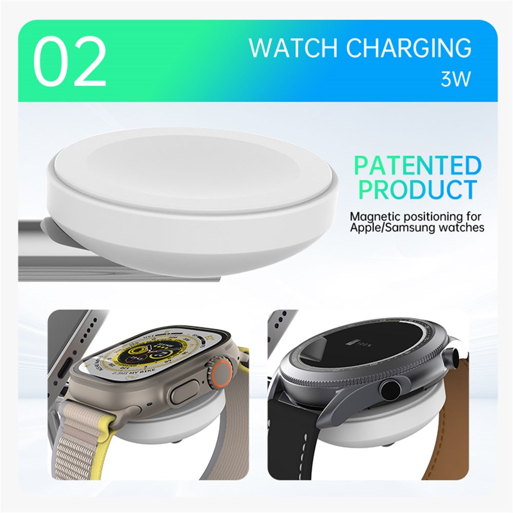 3-in-1 Qi2 Magnetic Wireless Charging Station – Phone, Earbuds & Watch