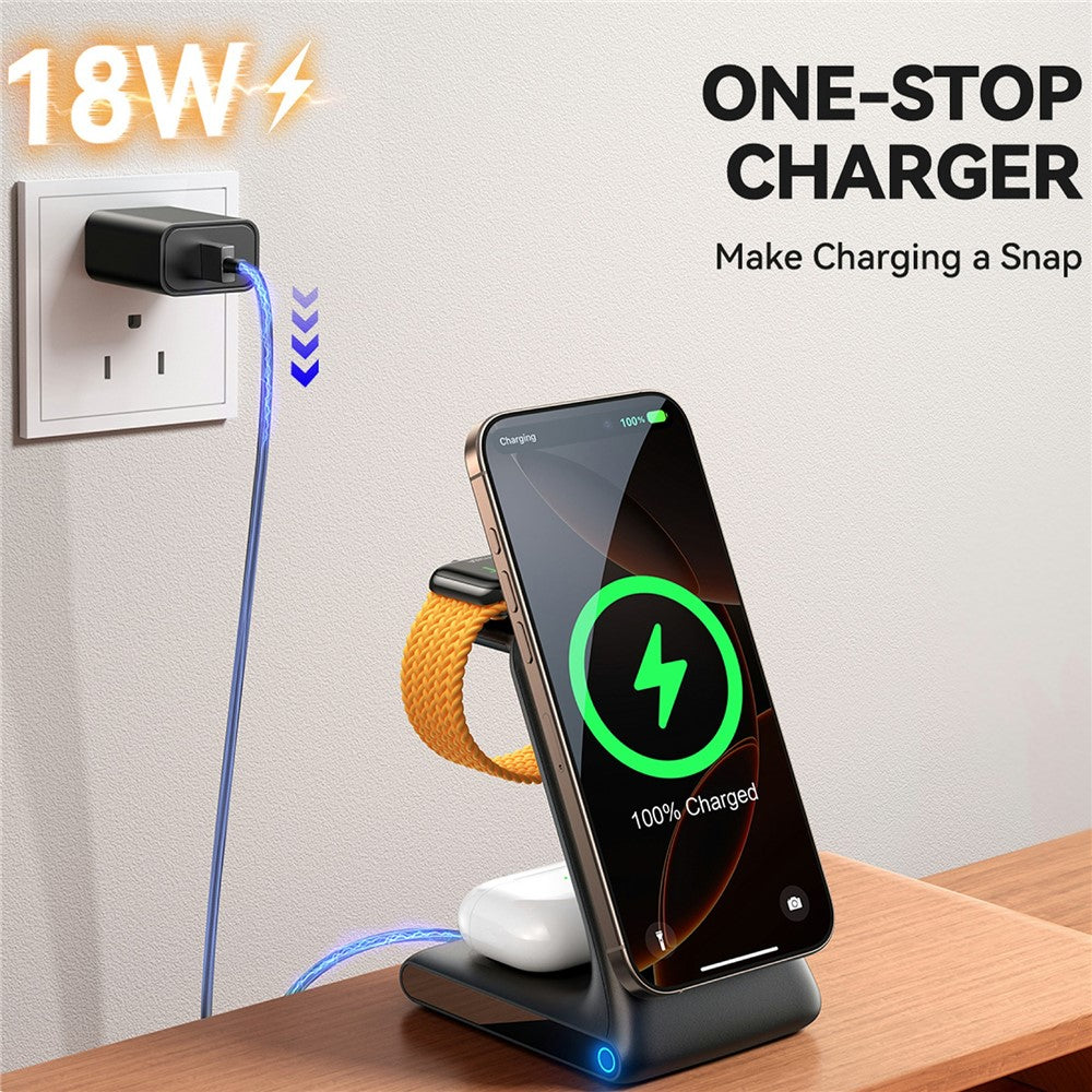 JOYROOM JR-W15 3-in-1 Magnetic Wireless Charging Stand – image 2