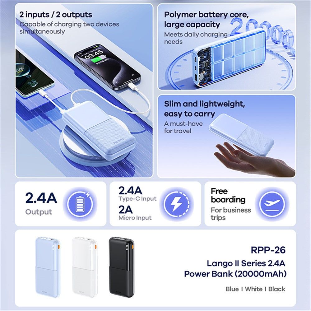REMAX RPP-26 Lango II 20000mAh Power Bank – image 2