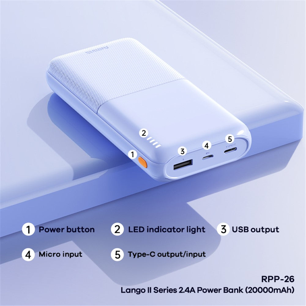 REMAX RPP-26 Lango II 20000mAh Power Bank – image 4