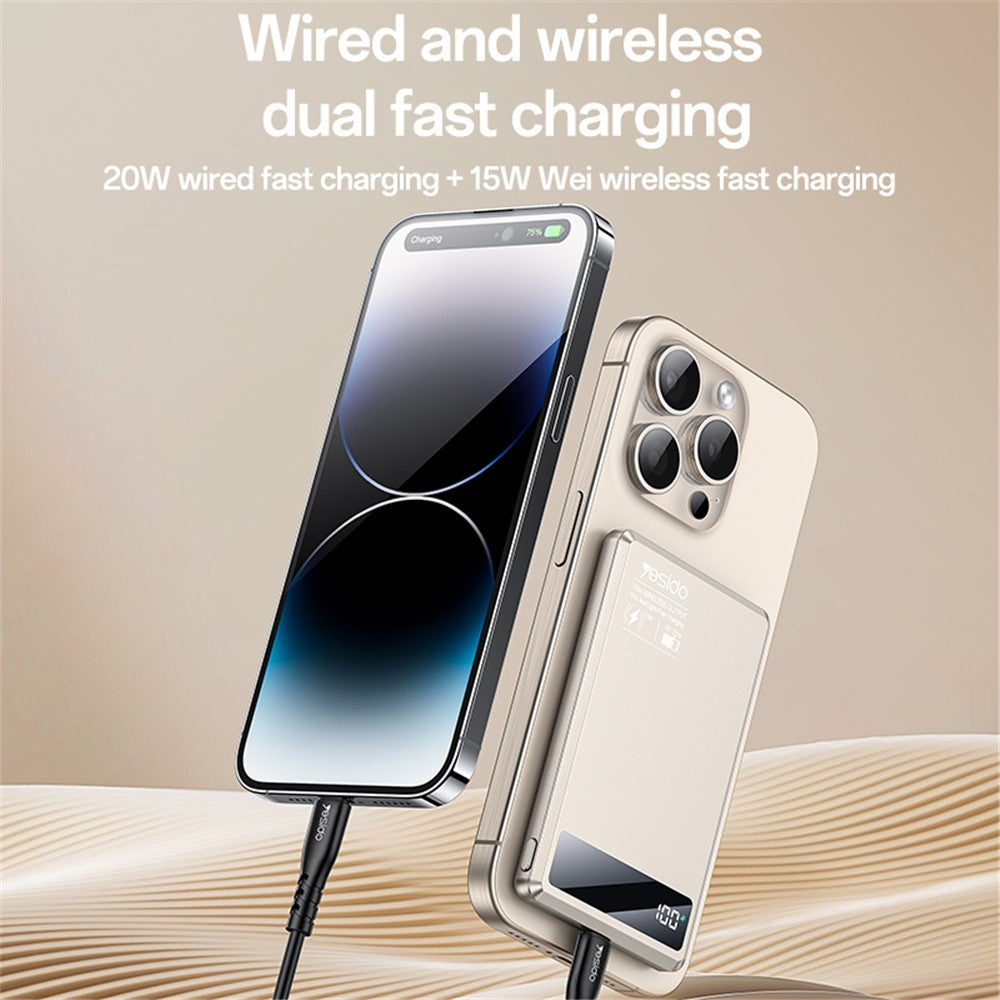 YESIDO YP66 Ultra-Thin Magnetic Wireless Power Bank – image 5