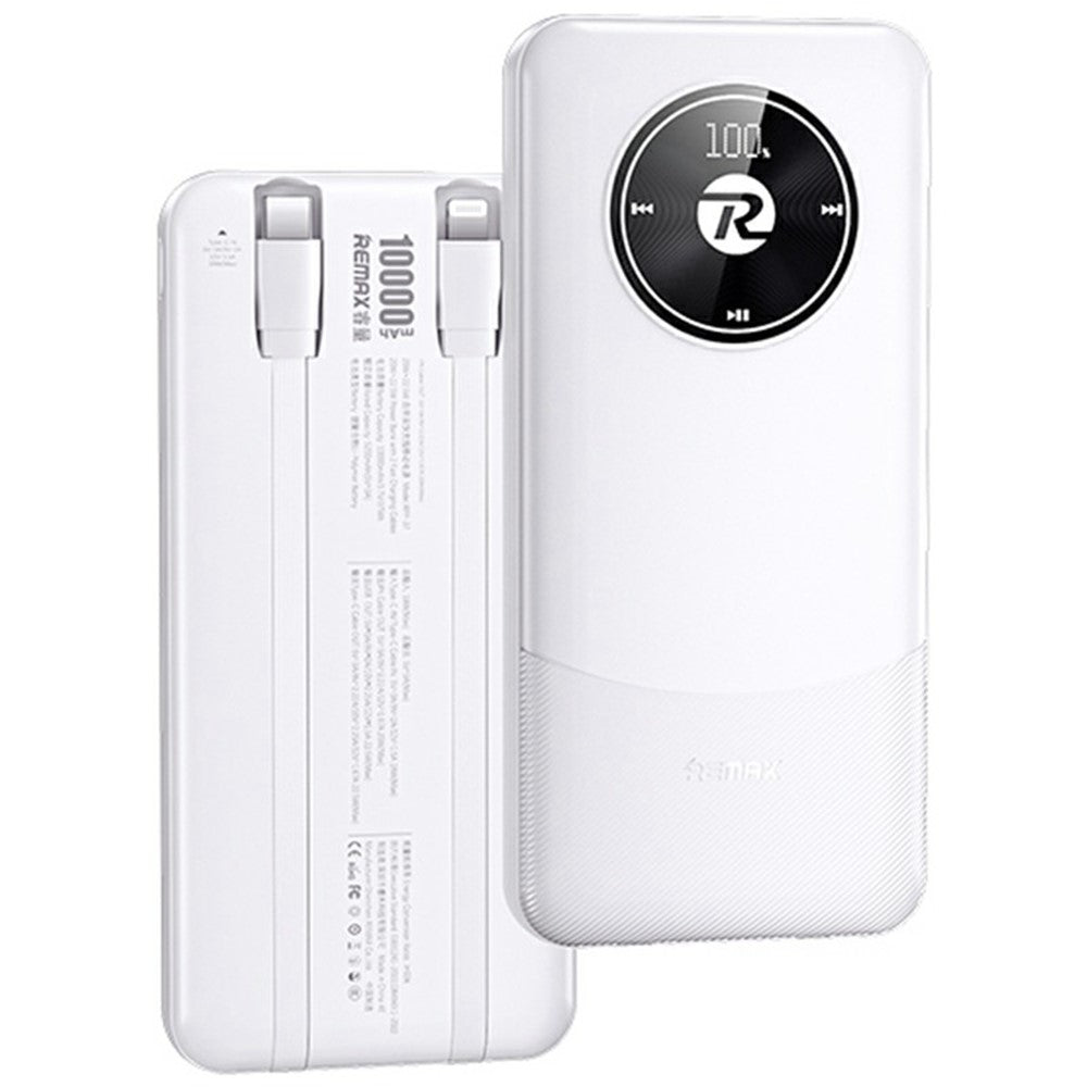 REMAX RPP-37 10000mAh Power Bank – 22.5W, Built-In Cables