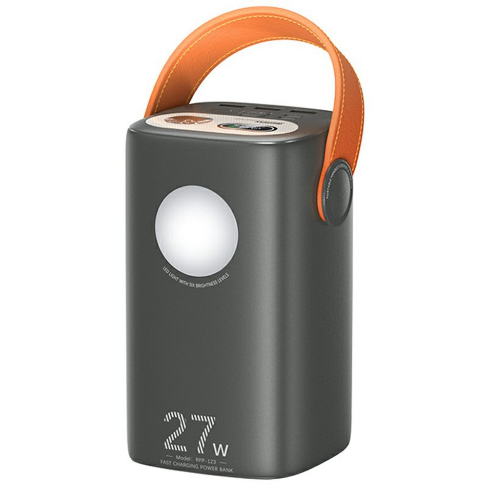 REMAX RPP-123 60000mAh Outdoor Power Bank – 4 Outputs, LED Light, Display