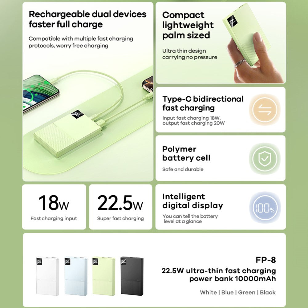 REMAX FP-8 Ultra-Thin 10000mAh Power Bank – image 2