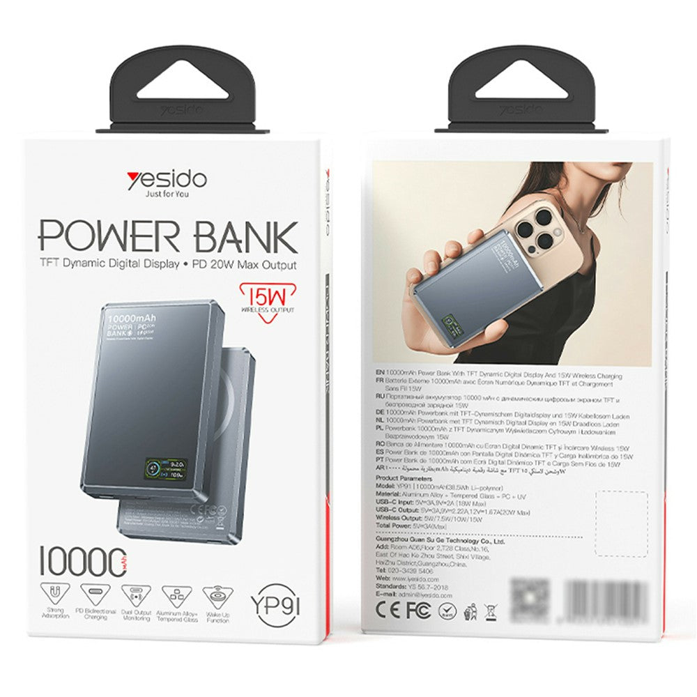 YESIDO YP91 Magnetic Wireless Power Bank – image 9