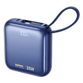 REMAX AS-181-35 10000mAh Power Bank – 35W, Built-In USB-C & iPhone Cables