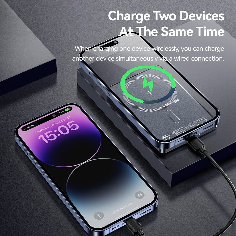 ESSAGER Magnetic Power Bank 5000mAh Ultra Slim Wireless Charging Battery Pack – image 5