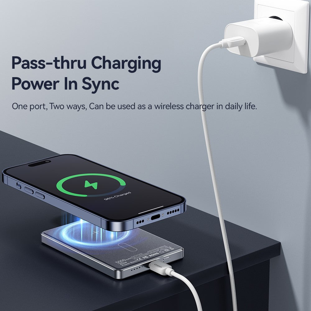 ESSAGER Magnetic Power Bank 5000mAh Ultra Slim Wireless Charging Battery Pack – image 6
