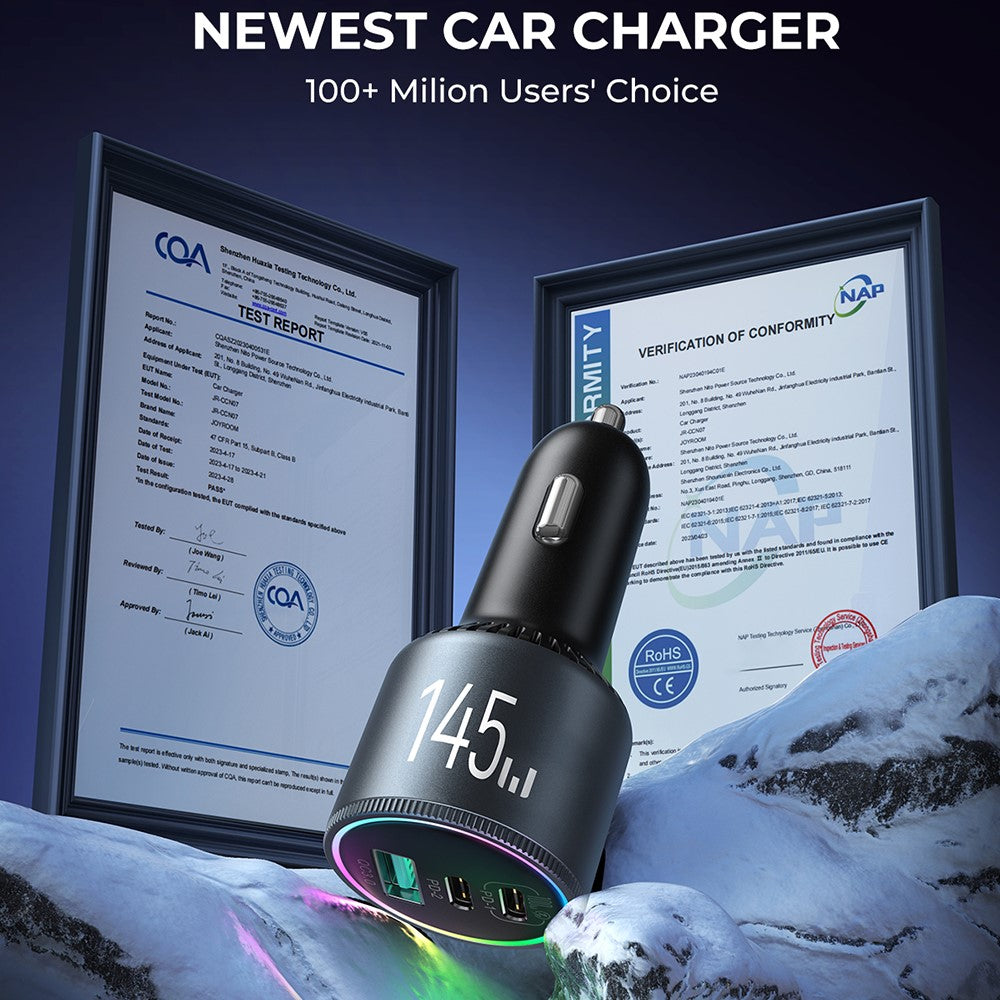 JOYROOM JR-CCN07 145W 3-Port Car Charger with USB-C – image 6