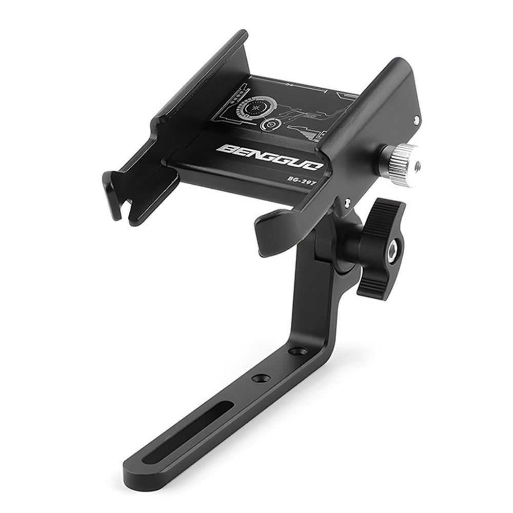 BENGGUO BG-2973 Aluminium Road Bike Phone Holder – Adjustable (Black)