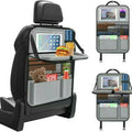 Car Back Seat Organiser with Foldable Tray – Multi-Pocket, Water-Resistant