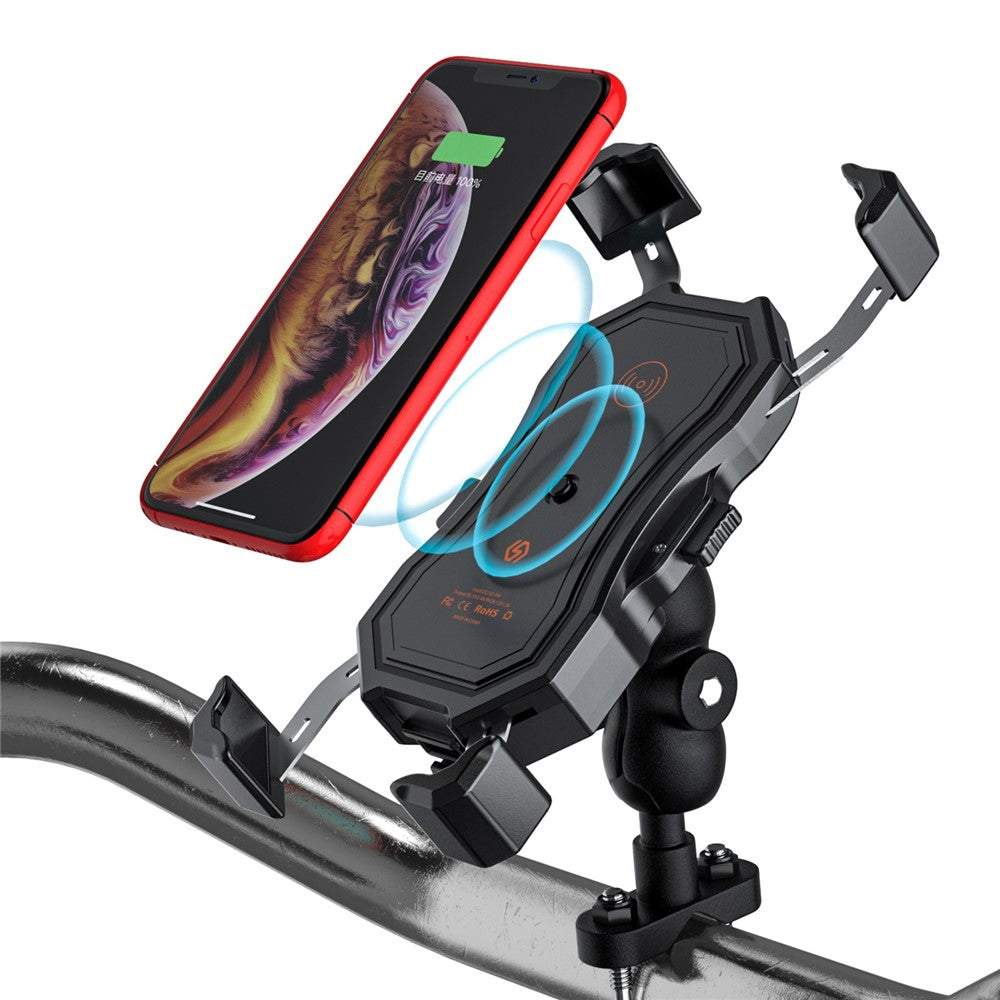Wireless & USB Fast Charging Motorcycle Phone Mount – image 2