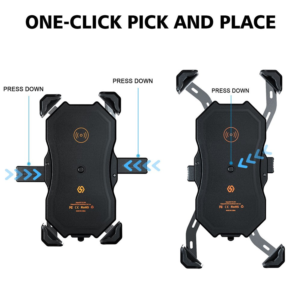 Wireless & USB Fast Charging Motorcycle Phone Mount – image 5