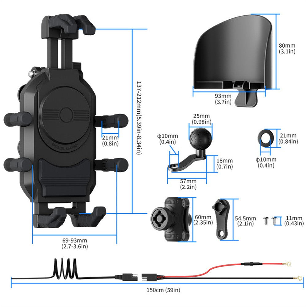 WUPP CS-2056A1 Motorcycle Phone Mount – image 15