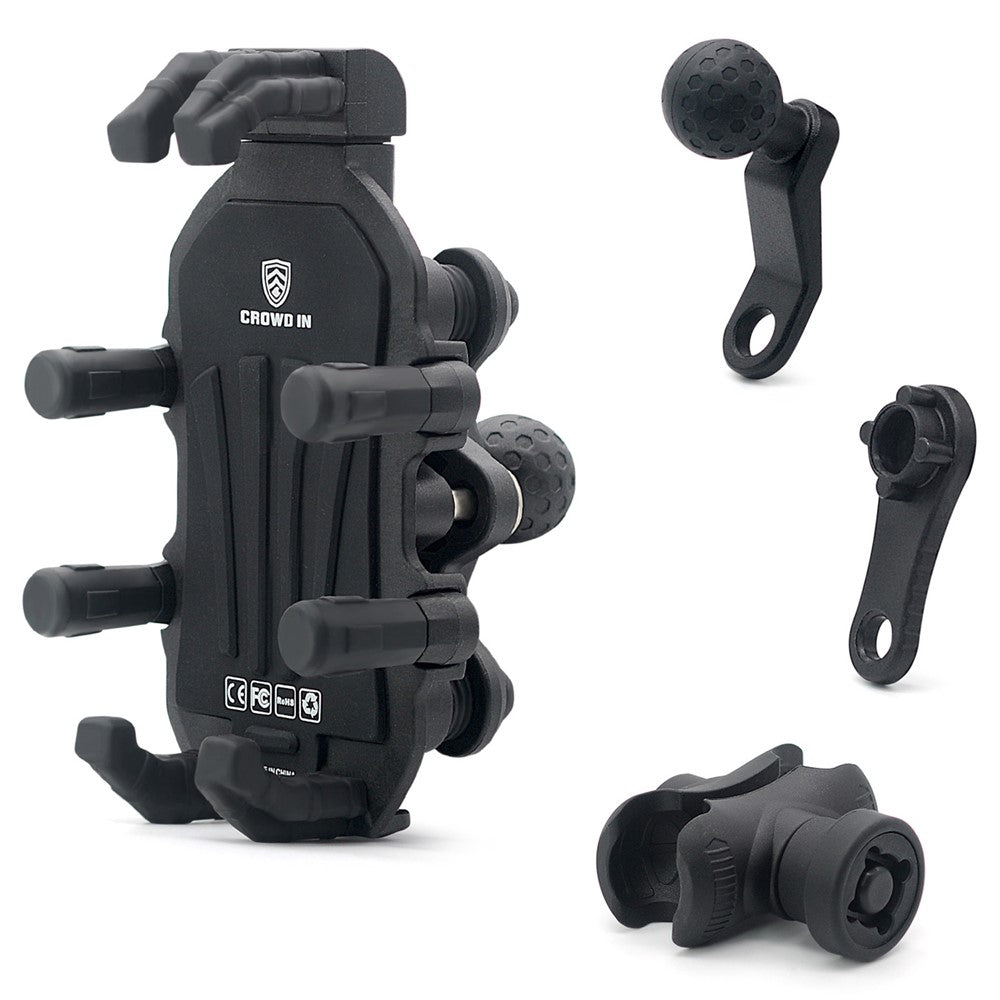 WUPP Anti-Theft Rearview Mirror Phone Mount – Aluminum Alloy Clamp