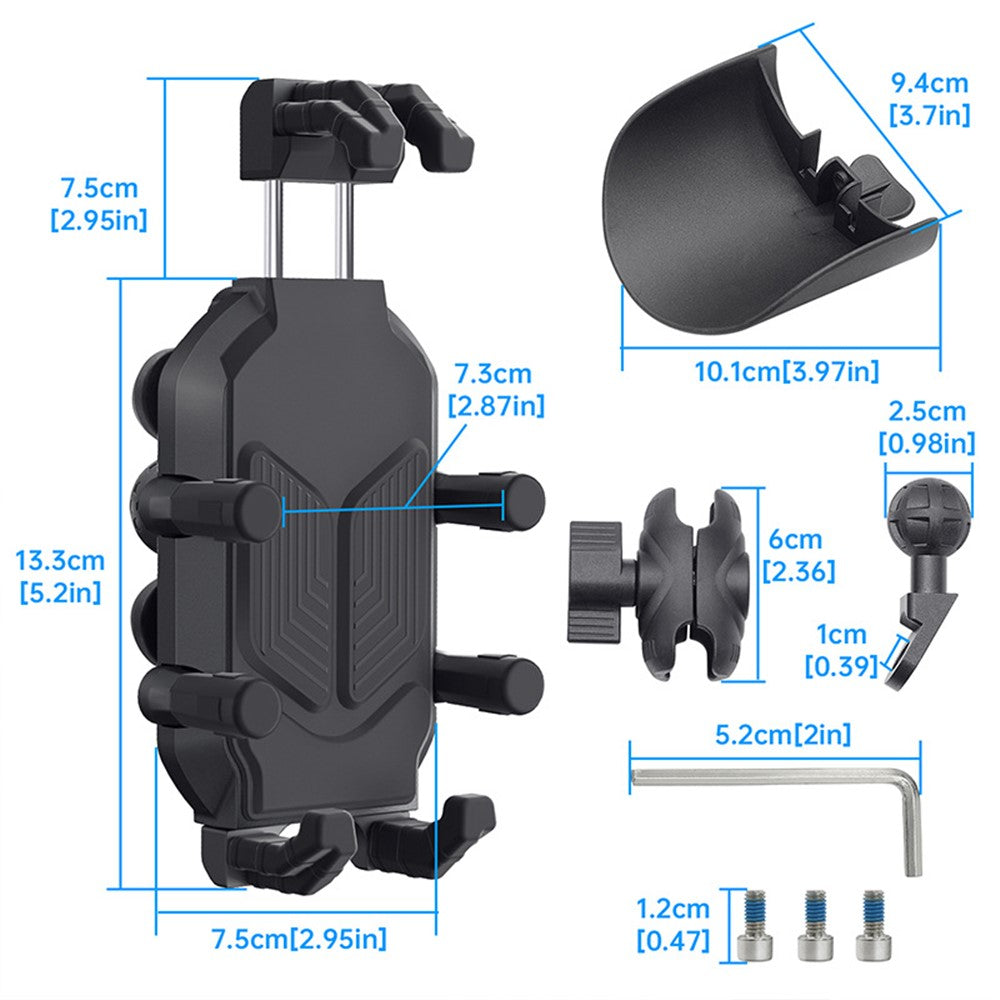 WUPP CNC Aluminum Alloy Rearview Mirror Phone Mount – image 10