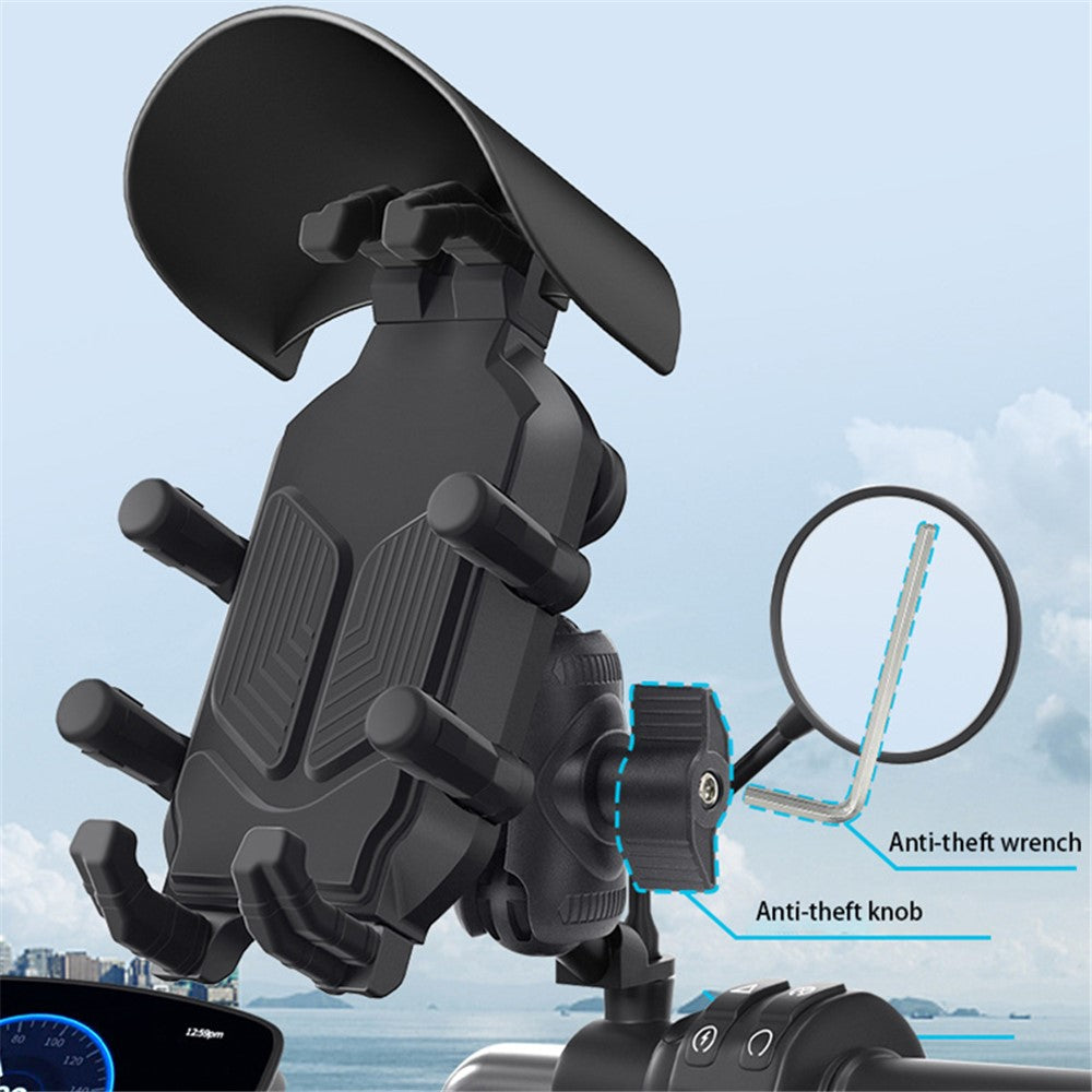 WUPP CNC Aluminum Alloy Rearview Mirror Phone Mount – image 2