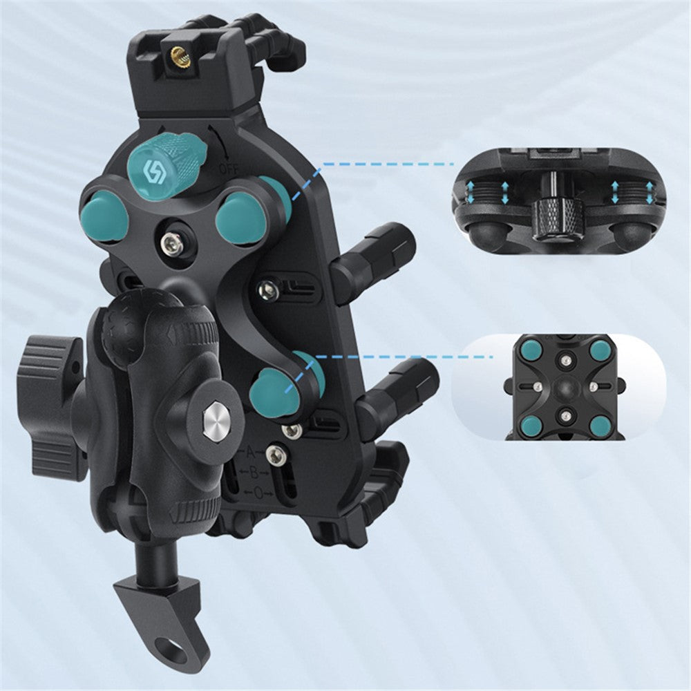WUPP CNC Aluminum Alloy Rearview Mirror Phone Mount – image 4