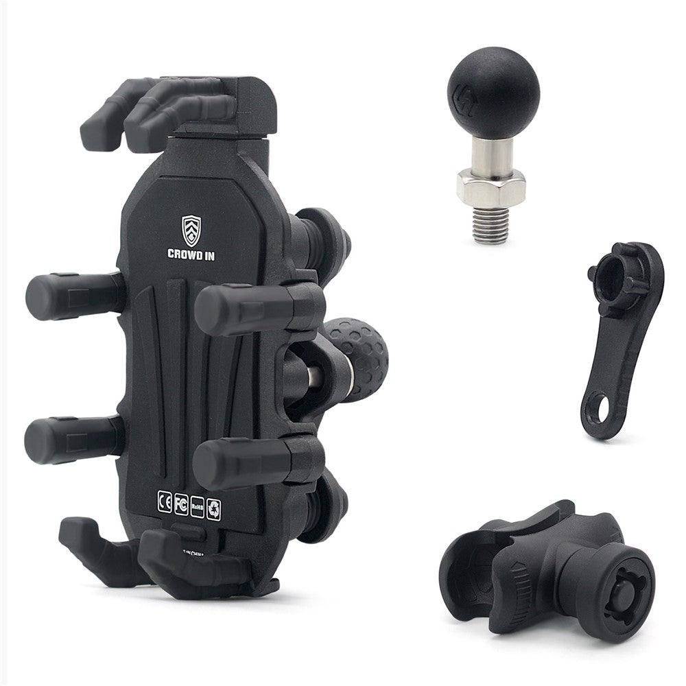 WUPP Anti-Theft Fork Stem Motorcycle Phone Mount – Aluminum Alloy Holder