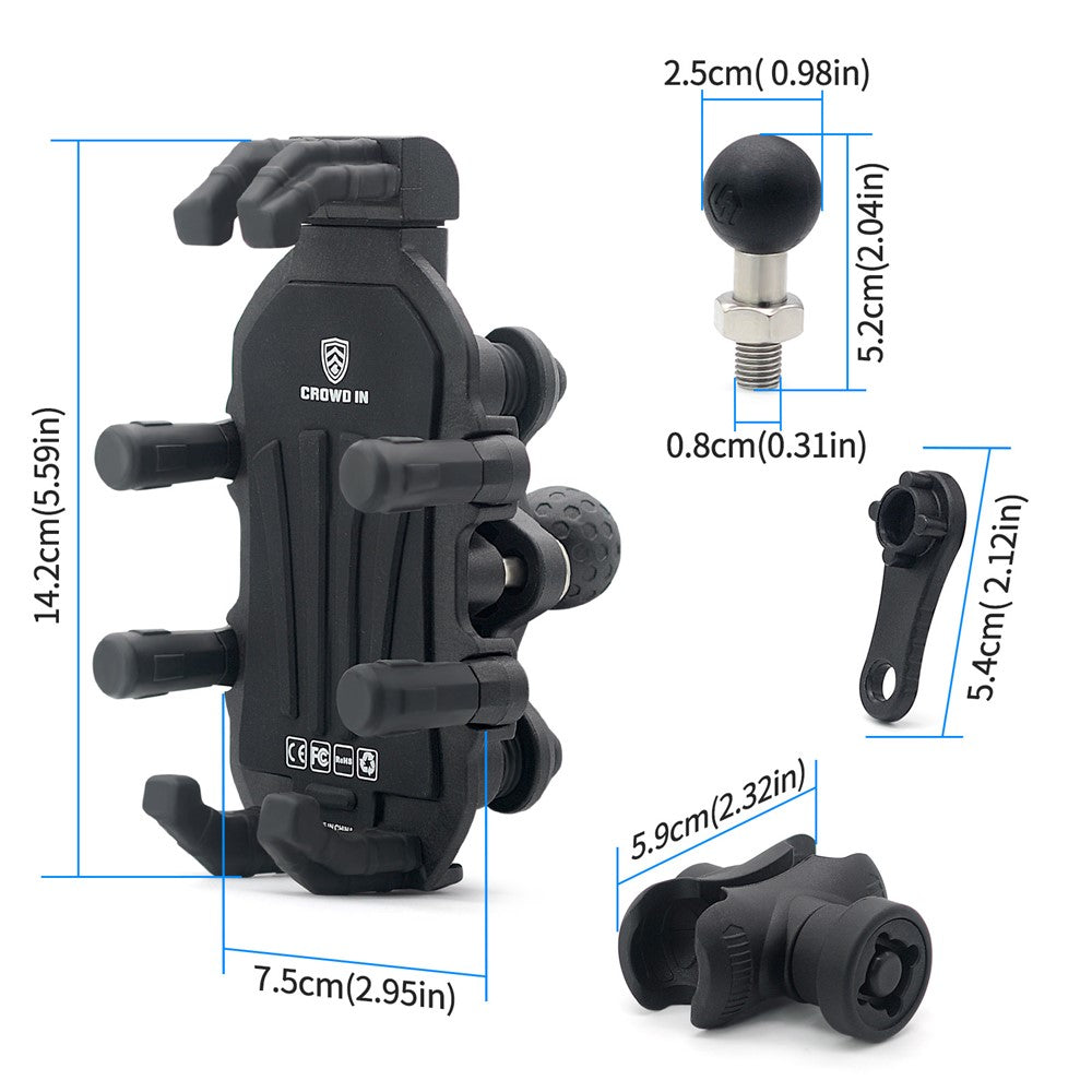 WUPP Anti-Theft Fork Stem Motorcycle Phone Mount – image 12