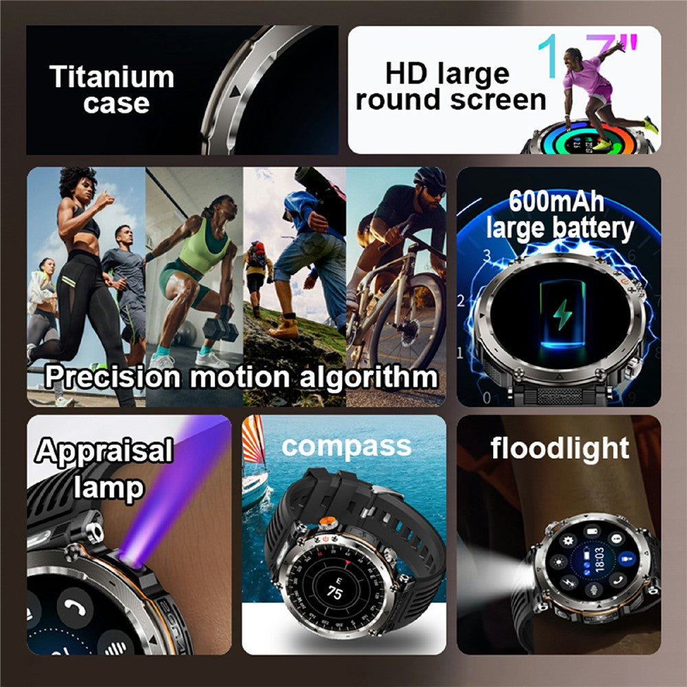 HT30 Outdoor Smart Watch, Compass & UV Light – image 3