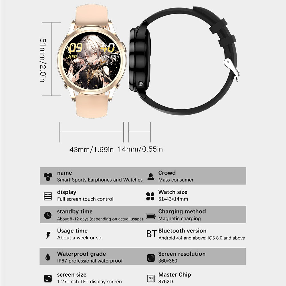X17 Women's 2-in-1 Smart Watch & Earphones – image 15