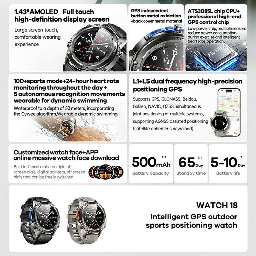 REMAX WATCH18 GPS Sports Watch – image 2
