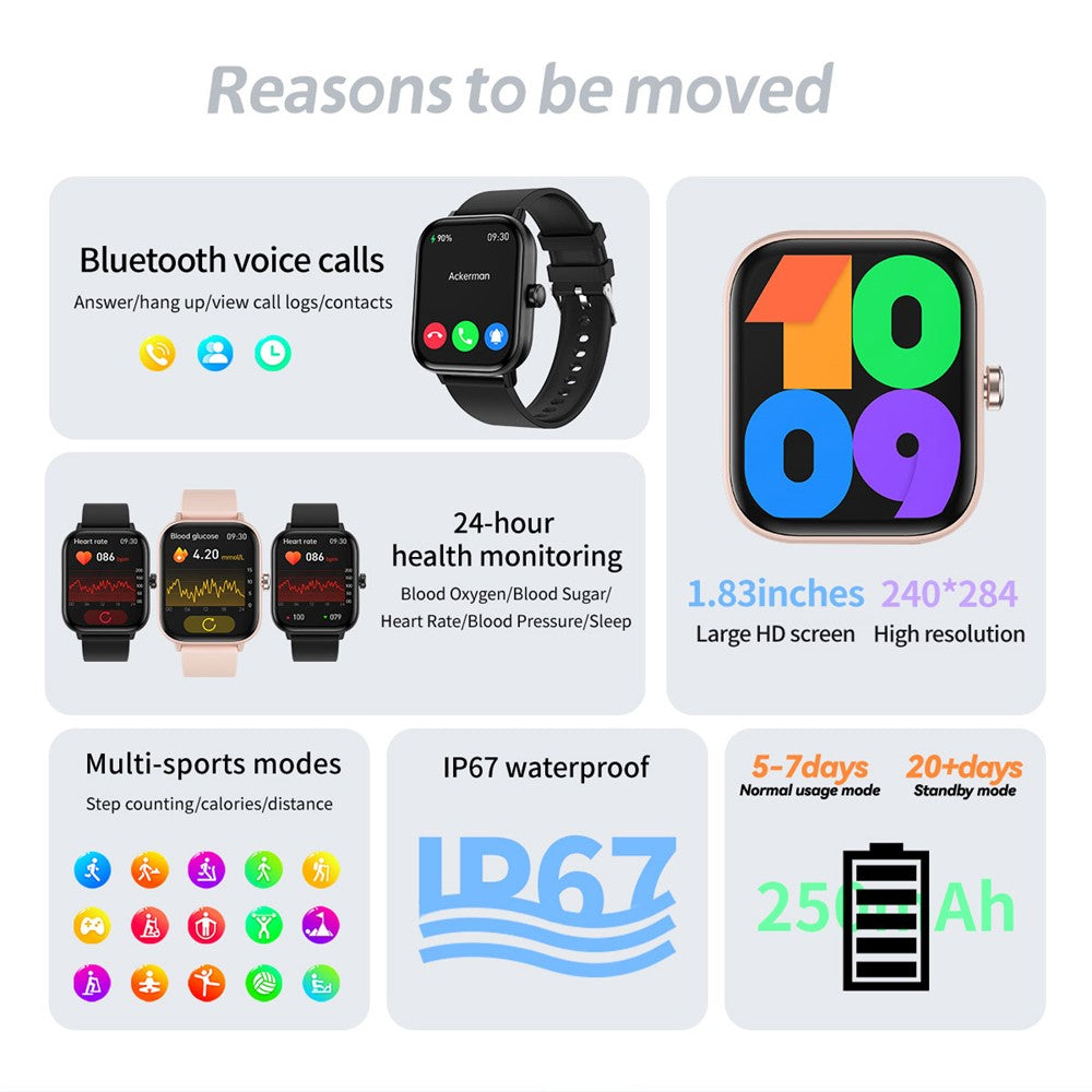 G42 Women's 1.83" Smart Watch, IP67 – image 5