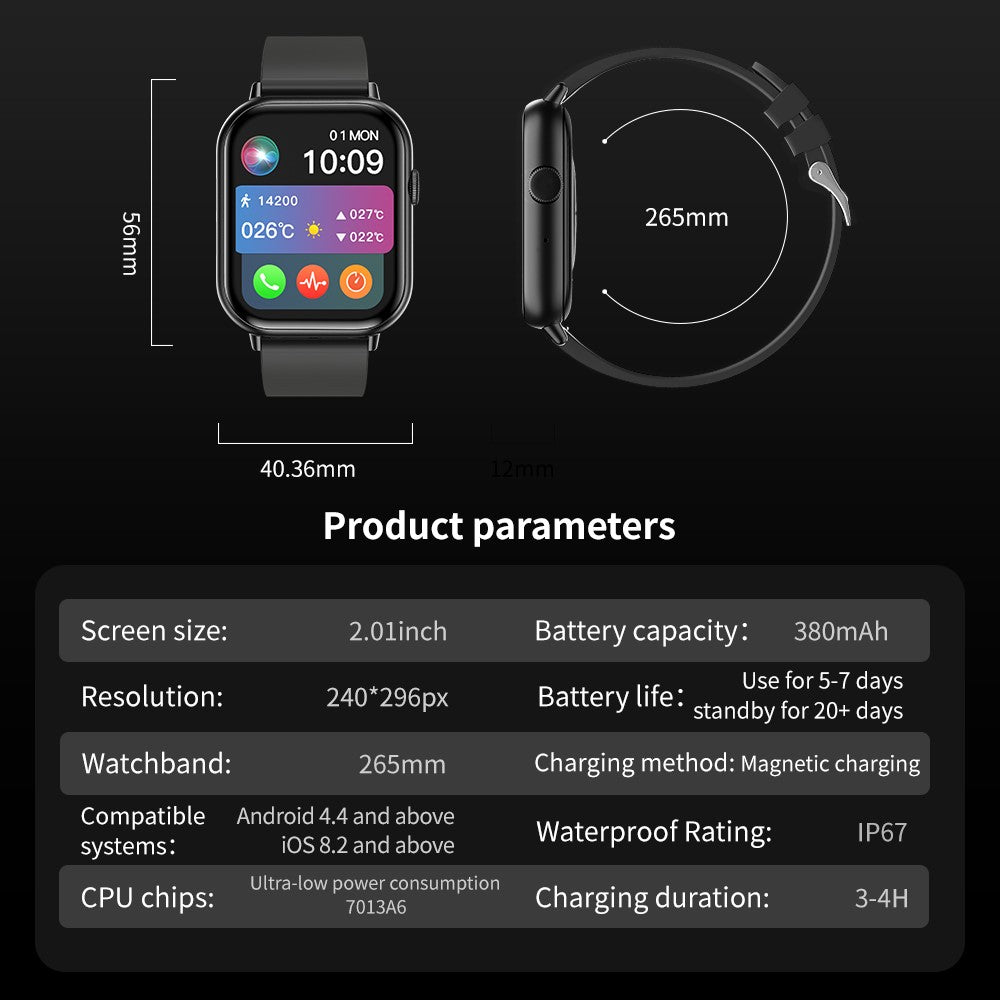 G44 2.01" Smart Watch, 24h Heart Rate – image 11