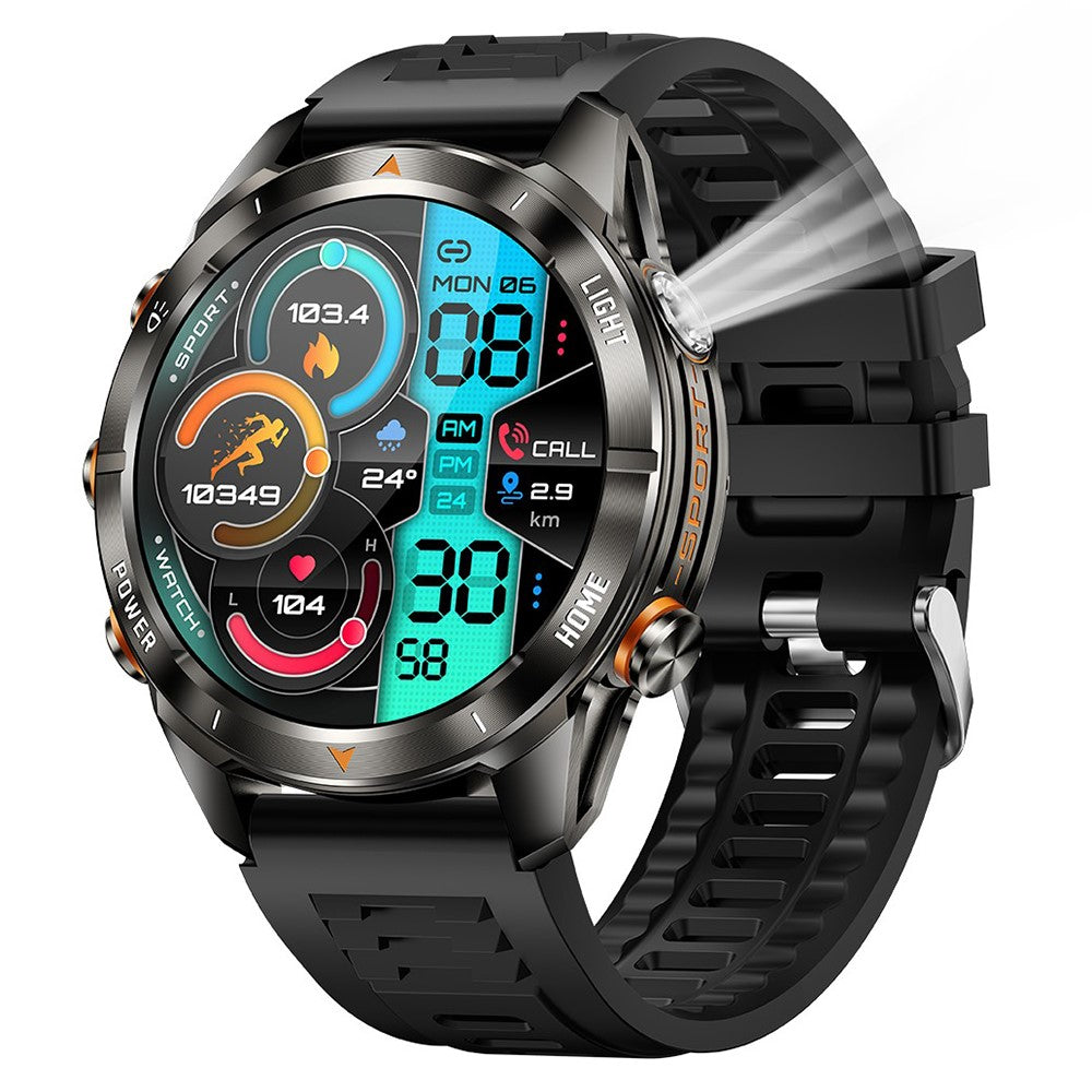 KT80 Outdoor Sports Smart Watch – 3ATM, Bluetooth Calling, Flashlight