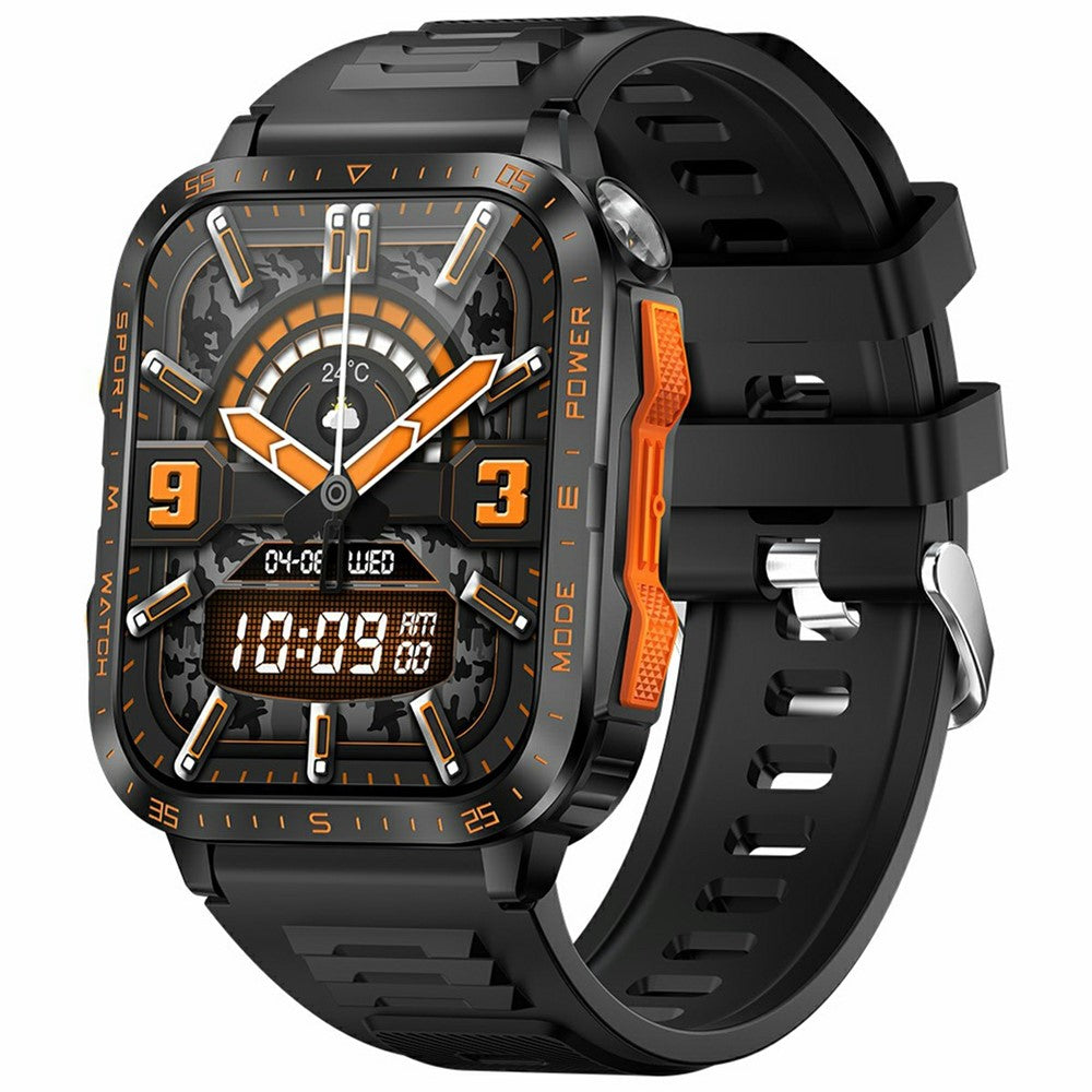 KT79 1.96" Outdoor Rugged Smart Watch with Flashlight – Bluetooth Calling