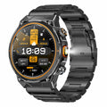 AK81 1.46" Round Smart Watch – Bluetooth Calling, IP68, Steel Strap