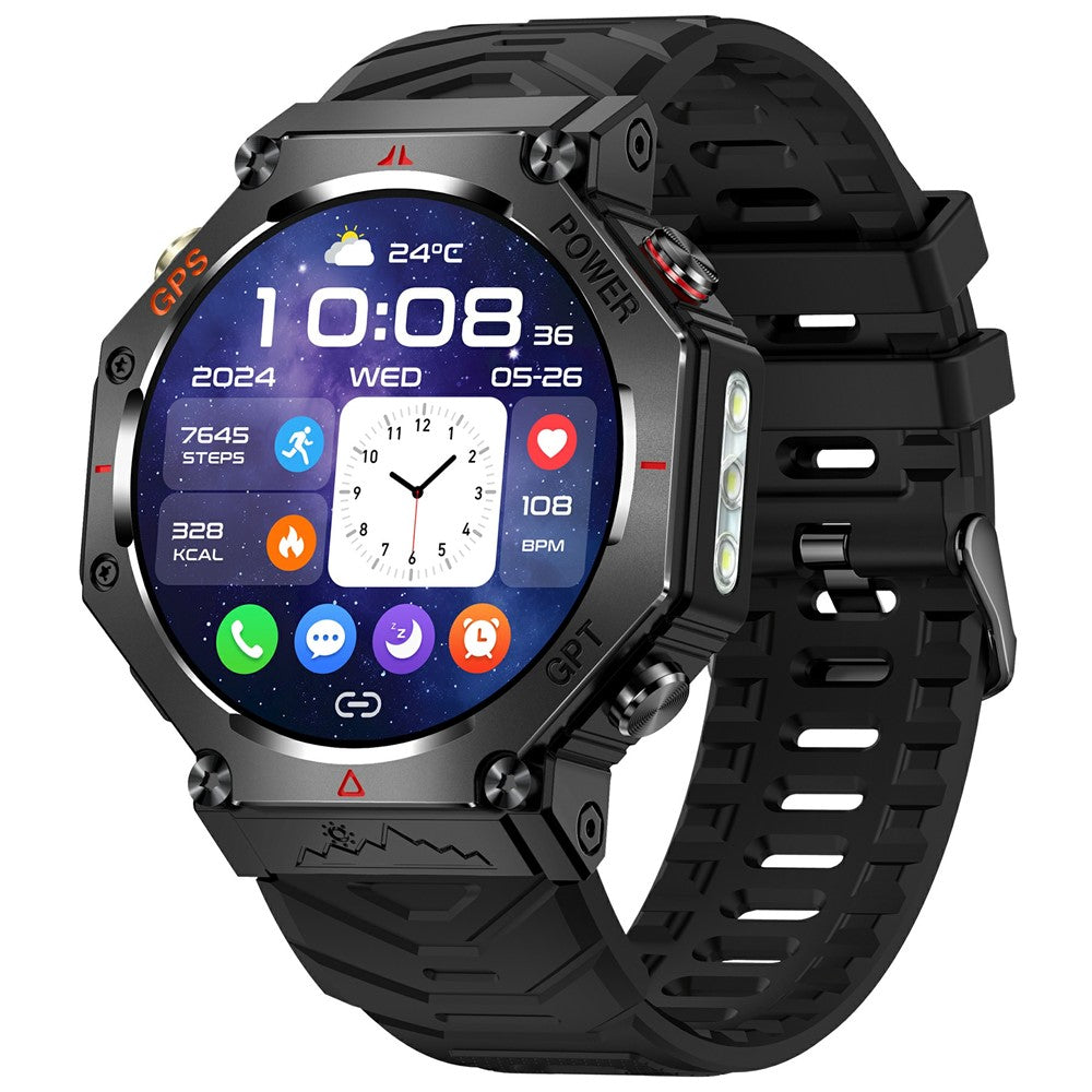 KC91 1.39" GPS Outdoor Smart Watch – Altimeter, Barometer & Compass